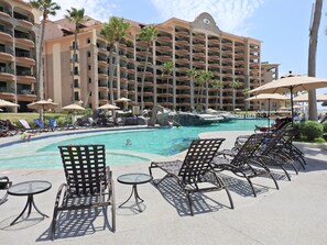Outdoor pool, a heated pool