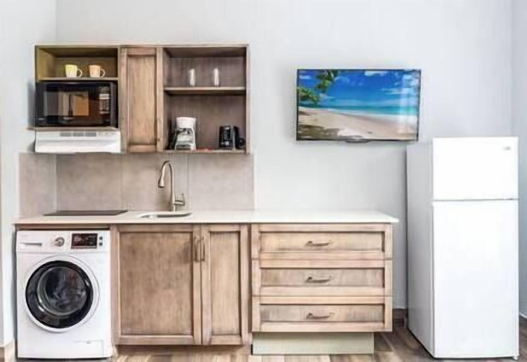 Réfrigérateur, micro-ondes, four, cafetière/bouilloire