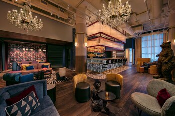 4 bars/lounges, rooftop bar, piano bar at Moxy NYC Lower East Side