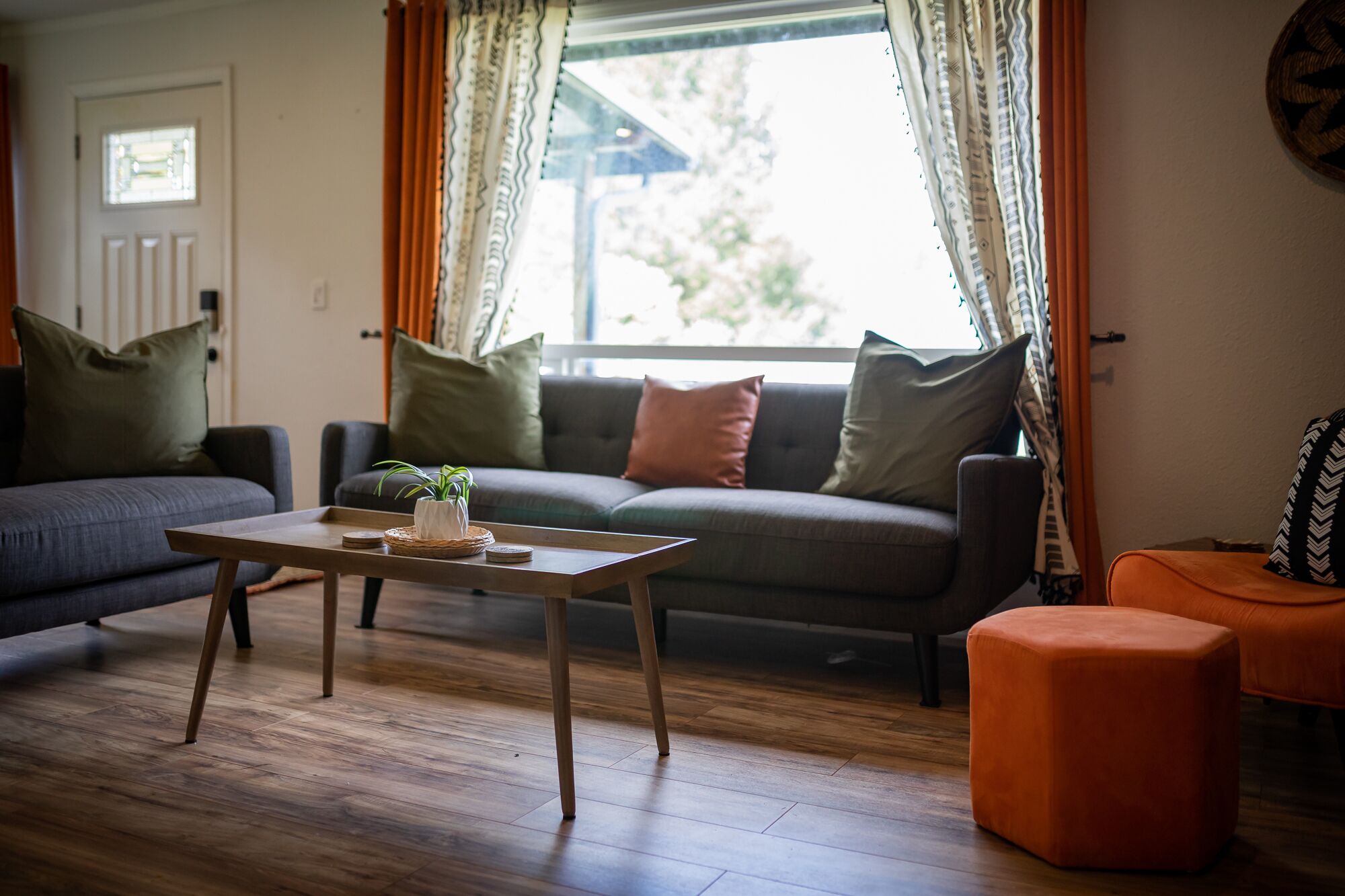 Smart TV, chimenea y libros 