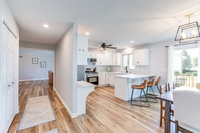 Updated , bright,  and modern Manteno Home close to parks