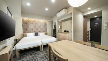 1 habitación y colchones con efecto memoria