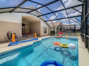 A heated pool