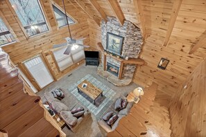 电视、壁炉、电子游戏、DVD 播放器