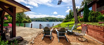 Outdoor adventure on Lake Rabun with floating, swimming, & kayaking