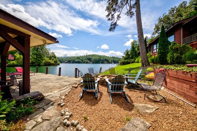 Outdoor adventure on Lake Rabun with floating, swimming, & kayaking
