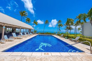 Pool - Ocean-view condo with private balcony, washer/dryer, & shared pool/tennis courts (Kaunakakai)