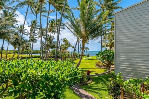 Property grounds - Ocean-view condo with private balcony, washer/dryer, & shared pool/tennis courts (Kaunakakai)