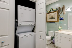 Hair dryer, towels - Fairway-view condo with screened porch, AC, W/D, pool, hot tub, & tennis (Myrtle Beach)