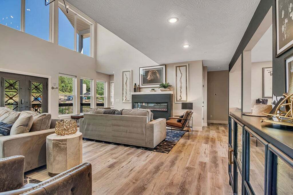 TV, fireplace, video games, DVD player