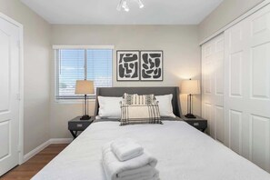 4 bedrooms, iron/ironing board, travel crib, WiFi