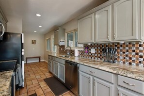 Fridge, microwave, oven, stovetop - Spacious Homestead • 3 Baths • Game Den • Yard (Centennial)