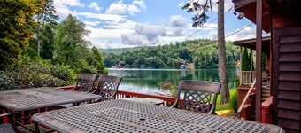 Lake Rabun vintage boathouse with two suites & amazing views