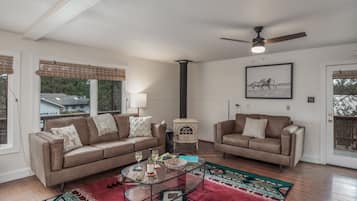 TV connectée, cheminée, jeux vidéo