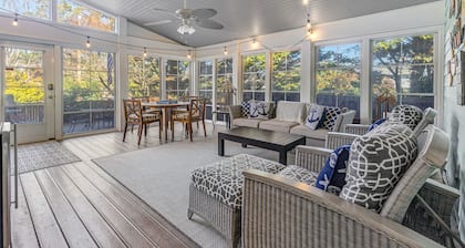 Dewey Beach home with enclosed lanai, hot tub, patio & firepit - 1 dog welcome