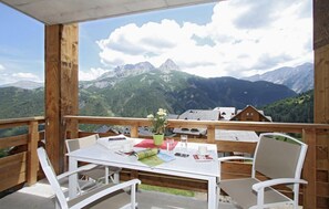 Outdoor dining - Wifi, swimming pool, tv, ski locker, 54m², Pra Loup (Pra Loup)