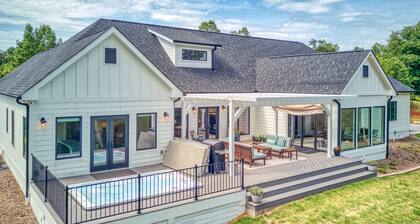 Mountain & lake-view luxury home with hot tub, deck, & pergola - dog-friendly