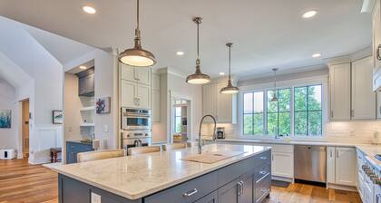 Mountain & lake-view luxury home with hot tub, deck, & pergola - dog-friendly