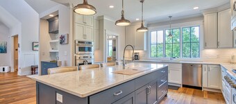 Mountain & lake-view luxury home with hot tub, deck, & pergola - dog-friendly