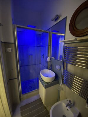 Dusche, Haartrockner, Bidet, Handtücher