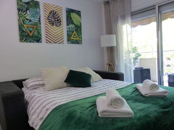 1 Schlafzimmer, Bügeleisen/Bügelbrett, kostenloses WLAN, Bettwäsche