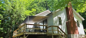 Exterior -  Dog friendly lakefront home w/fireplace near Lk George. Telecommuters welcome! (Fort Ann)