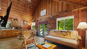 Smart TV, fireplace, DVD player - Quaint, cozy vacation cabin with hot tub near Natural Bridge State Park (Rogers)