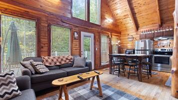 Smart-TV, Kamin, DVD-Player, Stereoanlage