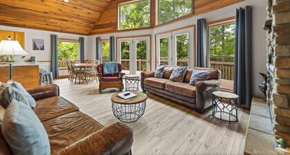 Updated Lake House, set atop the hill overlooking beautiful Deer Water Lake.