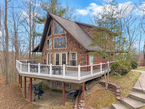 Updated Lake House, set atop the hill overlooking beautiful Deer Water Lake.