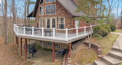 Updated Lake House, set atop the hill overlooking beautiful Deer Water Lake.