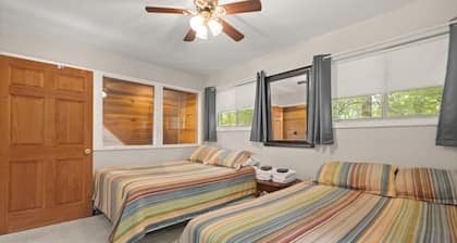 Updated Lake House, set atop the hill overlooking beautiful Deer Water Lake.