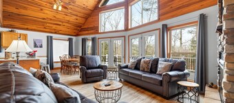 Updated Lake House, set atop the hill overlooking beautiful Deer Water Lake.