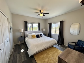 2 bedrooms, iron/ironing board, travel crib, WiFi