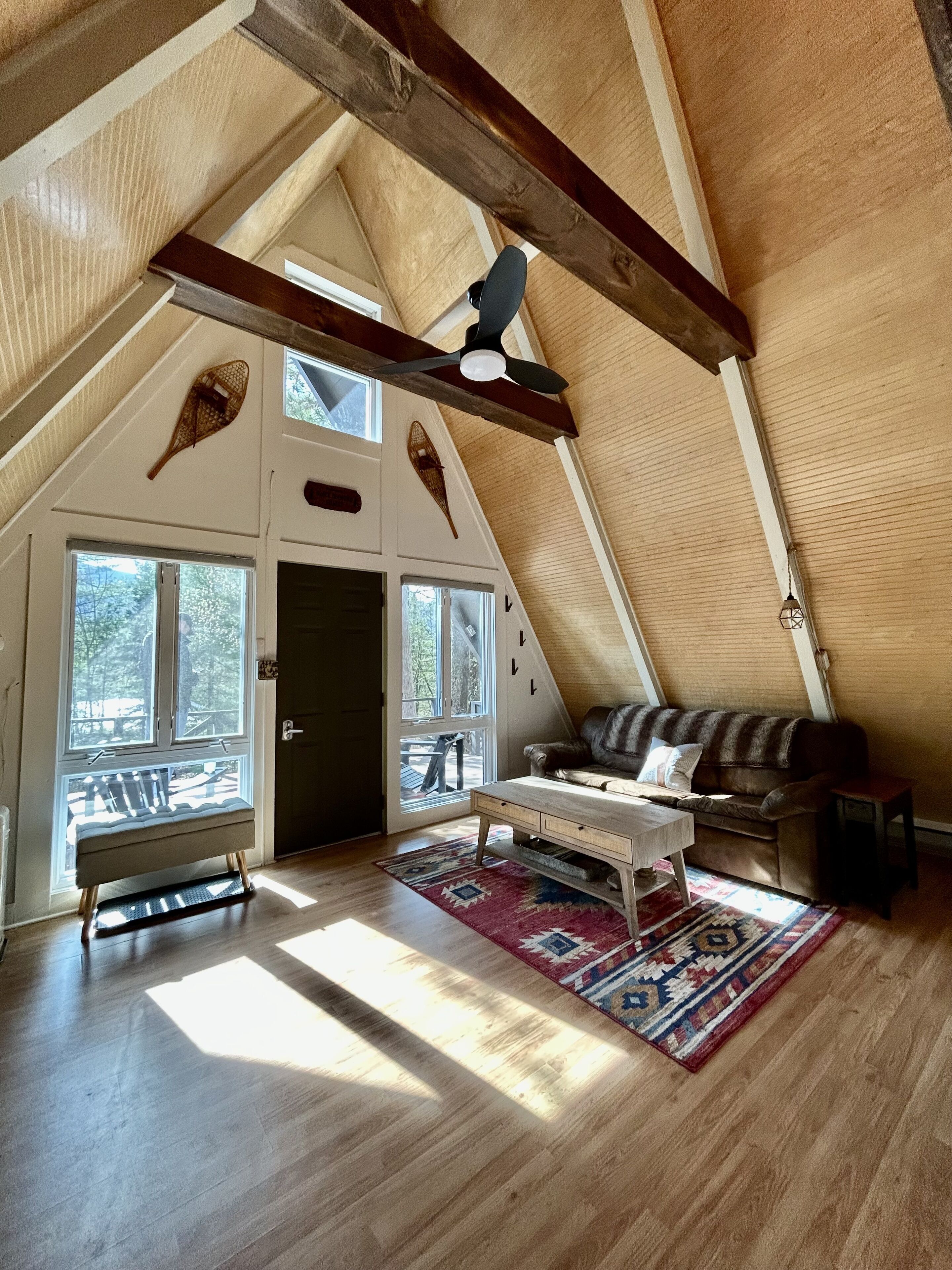 Smart TV, fireplace, DVD player