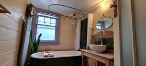 Combined shower/tub, rainfall showerhead, free toiletries, hair dryer - Dovecote House Bed and Breakfast (Auckland)