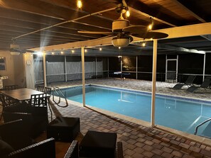 Outdoor pool, a heated pool