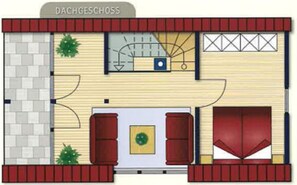 Floor plan - Haus Nr. 37, Ferienhaus Deichgraf - Gepflegtes Ferienhaus, Sauna, Süd-terrasse, Loggia mit Meerblick (Wangerland)