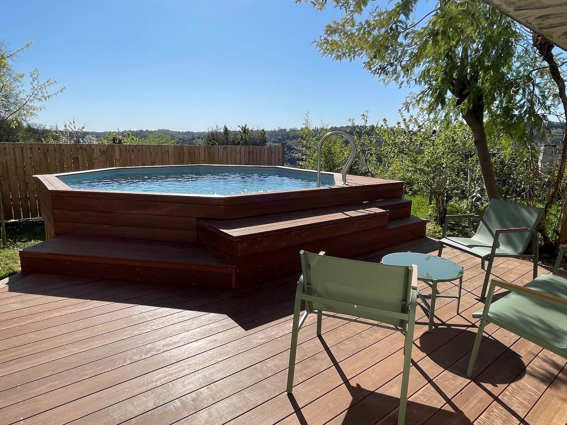 A heated pool