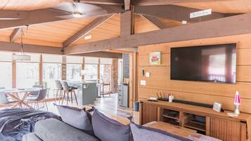 TV, fireplace, stereo