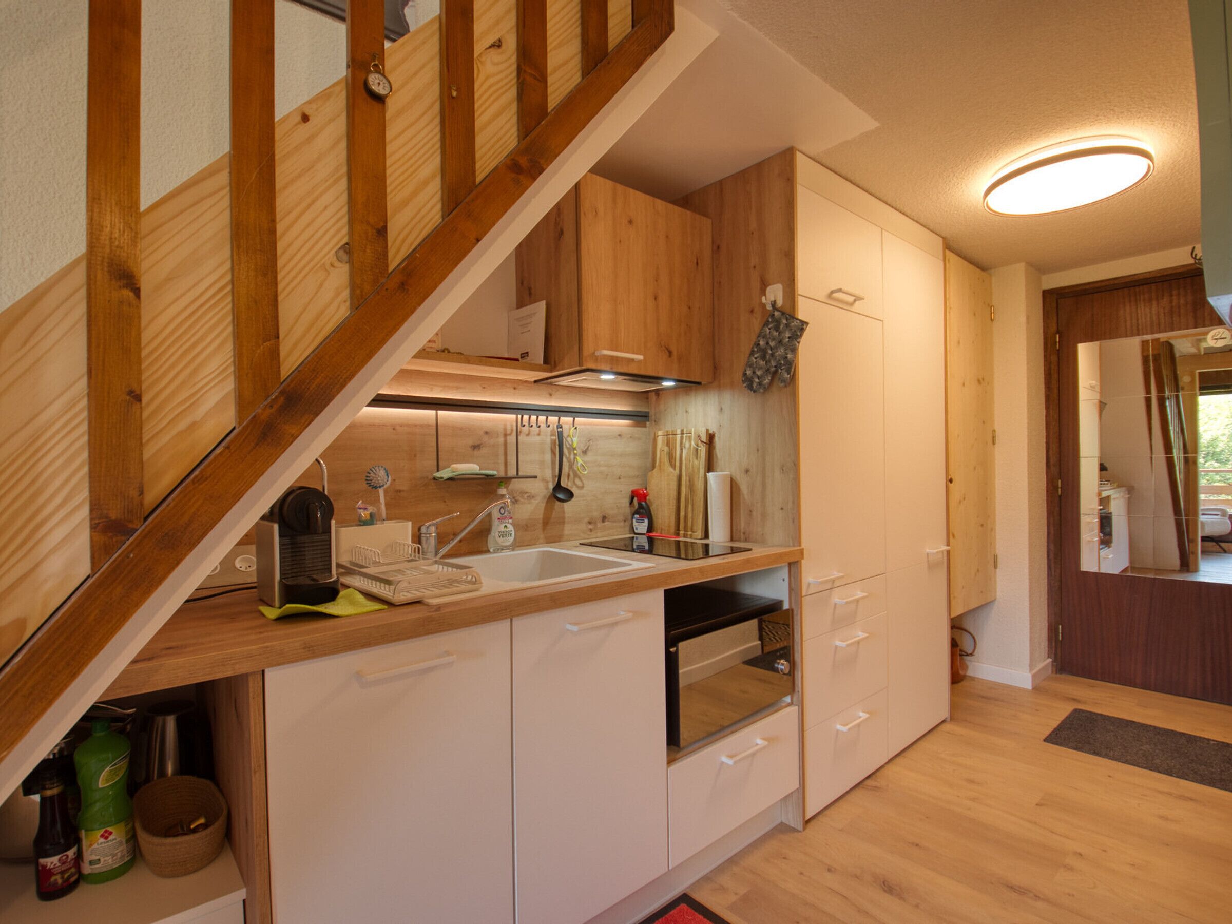 Fridge, microwave, dishwasher