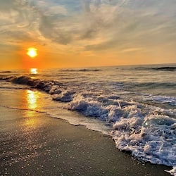 On the beach
