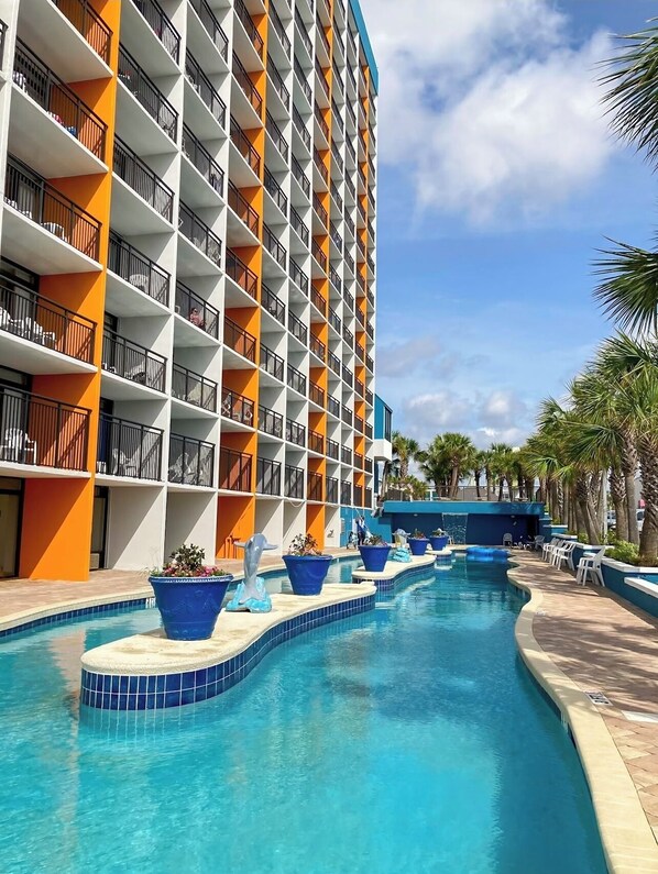 Indoor pool, outdoor pool - The ocean is calling you to Landmark Resort ocean front <br>A whole entire condo<br> (Myrtle Beach)