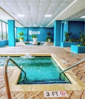 Indoor pool, outdoor pool - The ocean is calling you to Landmark Resort ocean front <br>A whole entire condo<br> (Myrtle Beach)