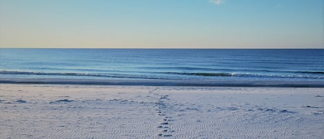 Beach nearby, sun loungers