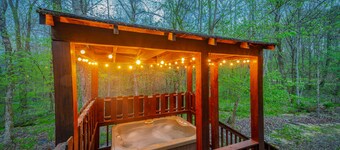 Cozy cabin getaway with Hot Tub and games; Sleeps 6. Close to lake and trails!