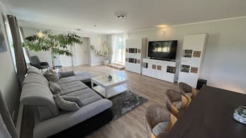Smart TV, books, stereo, computer monitors