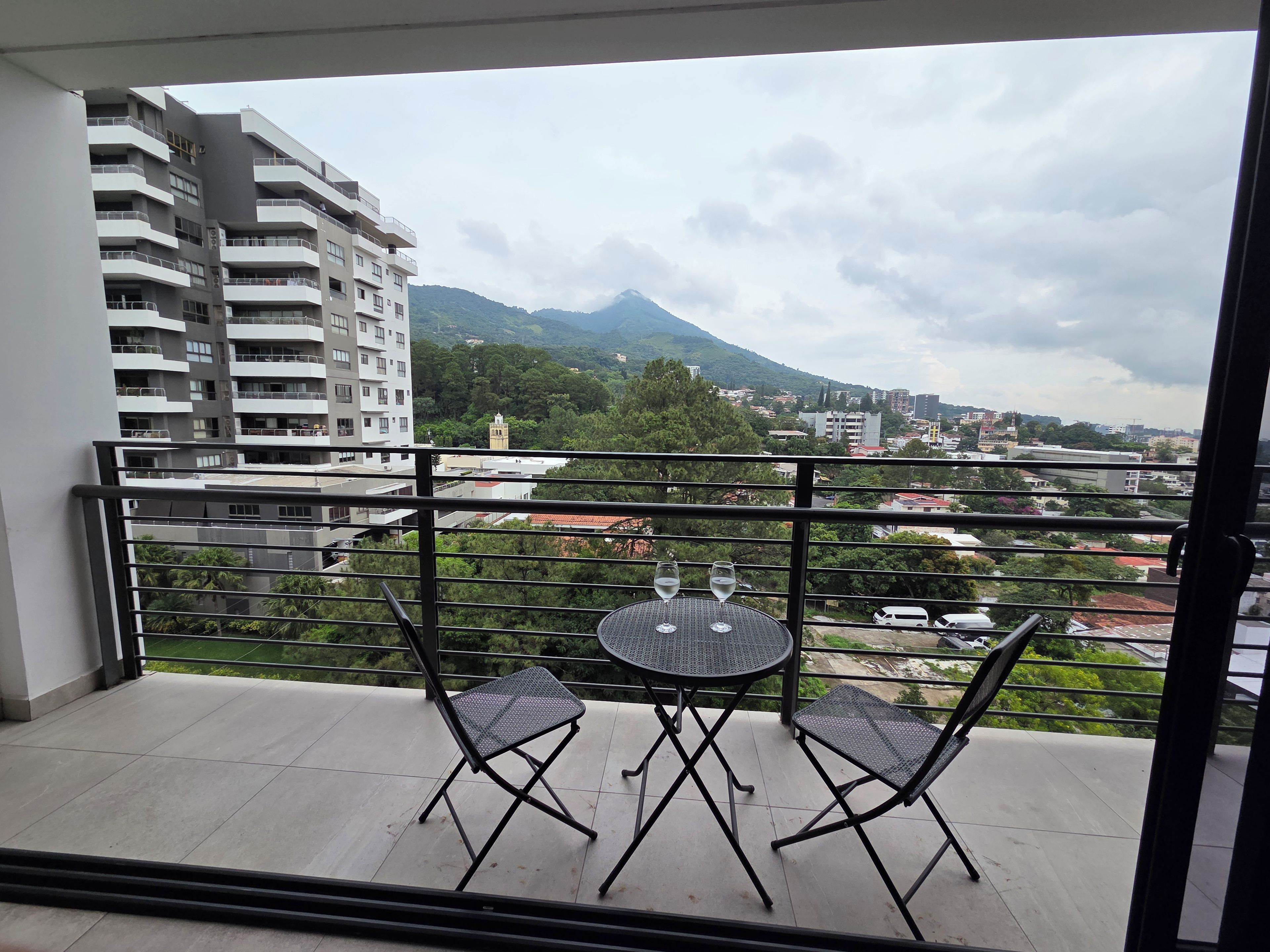 wine at the balcony in the afternoon.