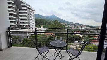 wine at the balcony in the afternoon.