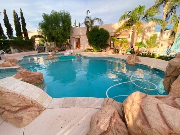 Outdoor pool, a heated pool